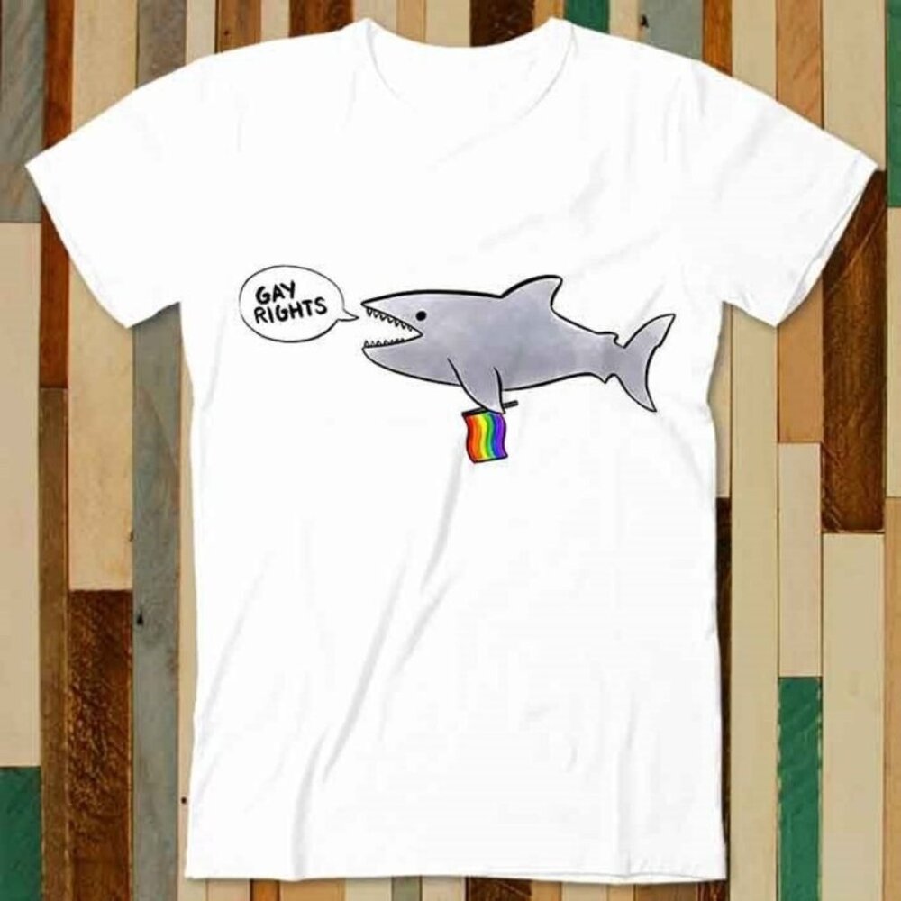 Shark Gay Rights LGBT Pride Proud Shirt, Funny Lgbt Shirt
